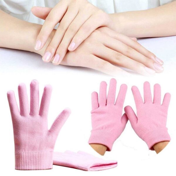 Moisturizing Gloves with Gel Lining - Dry Hands Treatment - 1 Pair Hydrating Cracked Hand Healing Gloves - Repair Rough, Chapped Skin Overnight